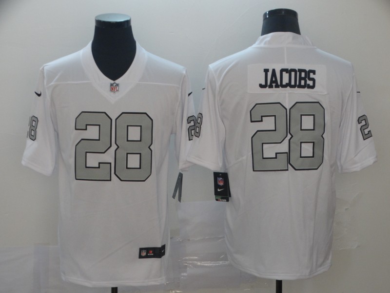Men's Las Vegas Raiders Josh Jacobs #28 White Jersey